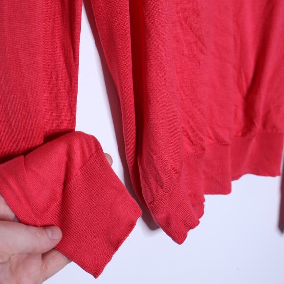 VERSACE Collection Silk Cotton V-Neck Sweater Melon Stretch Casual Men's M - Picture 8 of 13